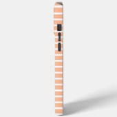 ピーチファズモノグラム名前をカスタムするストライプ2024 Case-Mate iPhoneケース (裏面 / 左)