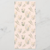 ピーチファズワイルドフラワーメドウ結婚のメニュー メニュー (裏面)