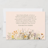 ピーチファズワイルドフラワーメドウ結婚ズ サンキューカード (裏面)