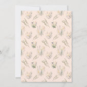 ピーチファズワイルドフラワー結婚ズ詳細カード 招待状 (裏面)