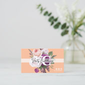 ピーチファズヴィンテージバラシンプルフローラパーソナル 名刺 (スタンド正面)