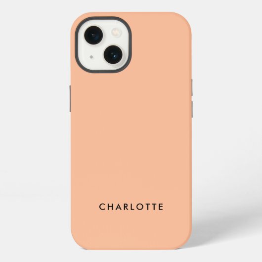 ピーチファズ単色ネーム iPhoneケース (裏面)