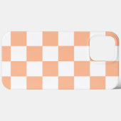 ピーチファズ市松模様にジンガムパターン Case-Mate iPhoneケース (裏面 (横))