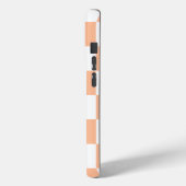 ピーチファズ市松模様にジンガムパターン Case-Mate iPhoneケース (裏面 / 左)
