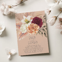 ピーチファズ披露宴専用招待状 招待状