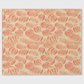 ピーチファズ抽象芸術ボタニカルフルーティパターン12 ラッピングペーパー (フラット)