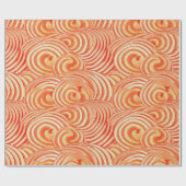 ピーチファズ抽象芸術ボタニカルフルーティパターン13 ラッピングペーパー (フラット)