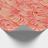 ピーチファズ抽象芸術ボタニカルフルーティパターン14 ラッピングペーパー (角)