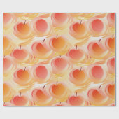 ピーチファズ抽象芸術ボタニカルフルーティパターン15 ラッピングペーパー (フラット)
