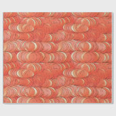 ピーチファズ抽象芸術ボタニカルフルーティパターン1 ラッピングペーパー (フラット)
