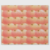 ピーチファズ抽象芸術ボタニカルフルーティパターン2 ラッピングペーパー (フラット)