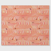 ピーチファズ抽象芸術ボタニカルフルーティパターン6 ラッピングペーパー (フラット)