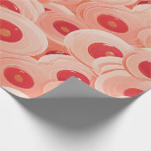 ピーチファズ抽象芸術ボタニカルフルーティパターン7 ラッピングペーパー (角)