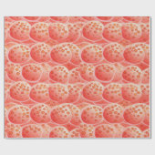 ピーチファズ抽象芸術ボタニカルフルーティパターン8 ラッピングペーパー (フラット)