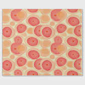 ピーチファズ抽象芸術ボタニカルフルーティパターン9 ラッピングペーパー (フラット)