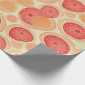 ピーチファズ抽象芸術ボタニカルフルーティパターン9 ラッピングペーパー (角)