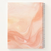 ピーチファズ抽象芸術大理石 ノートブック (裏面)