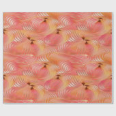 ピーチファズ抽象芸術植物果実パターン3 ラッピングペーパー (フラット)