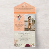 ピーチファズ素朴ストリングラ結婚イト オールインワン招待状 (内側)