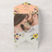 ピーチファズ結婚ス オールインワン招待状 (外側)