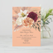 ピーチファズ結婚式招待状 招待状 (スタンド正面)