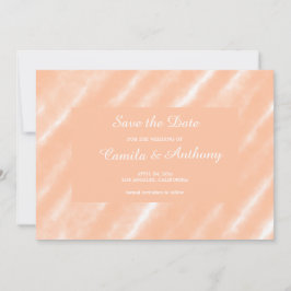 ピーチファズ カラー 水彩 アブストラクト パターン 招待状