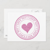 ピーチフェイクグリッター ポストカード (正面/裏面)