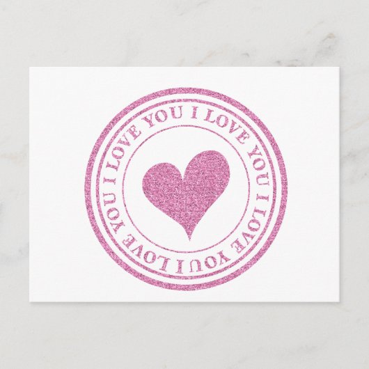 ピーチフェイクグリッター ポストカード (正面)