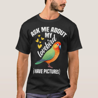 ピーチフェイスラブバード 愛鳥家 ブラックマスク Tシャツ