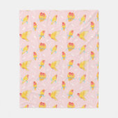 ピーチフェイズルティーノロベバード フリースブランケット (正面)