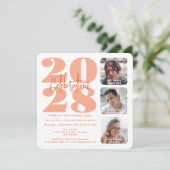 ピーチフォトトリプル卒業招待状 招待状 (スタンド正面)