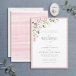 ピーチフォーマルピンクウォーターカラーフローラ結婚ズインビタ 招待状<br><div class="desc">私たちのベストセラーBridalシャワーの招待に基づい伝統的て、このクラシックと結婚式招待状は、赤面ピンク、桃、白の色合いの柔らかい水色のバラのフローラの花束を備え、愛とユーカリの色合いの緑豊かな植物性のと縁ど、ピンクのを備えていフォーマルる。美しい手書きの書道でアクセントモダンを付けた詳細をカスタマイズし、柔らかいオフブラックで。この招待フォーマルは親の名前を含むクラシックのベッジを使用している。コレクションを表示する： https://www.zazzle.com/collections/elegant_pink_water color_結婚フローラ_s_suite-119378725026193431一致する製品のデザイ連絡ザを表示する。著作権エレガント招待状、すべての権利を留保。</div>