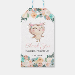 ピーチフクロウありがとうメッセージカード ギフトタグ