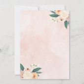 ピーチフクロウファースト誕生日招待状 招待状 (裏面)