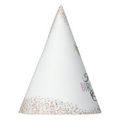 ピーチフクロウフェイクグリッター誕生日ハット パーティーハット (左)