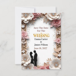 🌺ピーチフラワーの春の結婚式 💐 セーブザデート