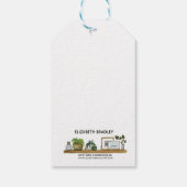 ピーチフラワーインイエローポット ギフトタグ (裏面)