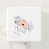 ピーチフラワーダスティブルー結婚の感謝 フェイバータグ (インサイチュ)