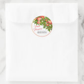 ピーチフルーツキャニング | Jam Jarラベル ラウンドシール (バッグ)