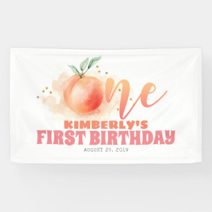 ピーチフルーツスウィート1st誕生日パーティー 横断幕