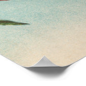 ピーチフルーツステートのフルーツクロモリトグラフ ポスター (角)