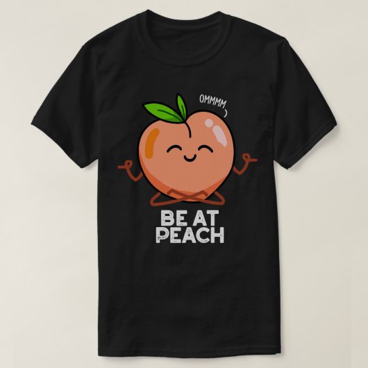 ピーチフルーツパおもしろいンに乗る Tシャツ (デザイン正面)
