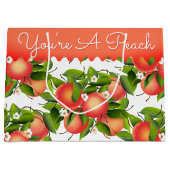 ピーチフルーツフローラ植物大抱き枕 ラージペーパーバッグ (正面)