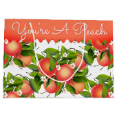 ピーチフルーツフローラ植物大抱き枕 ラージペーパーバッグ (裏面)