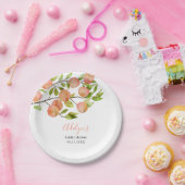 ピーチフルーツブライダルシャワー ペーパープレート (パーティー)