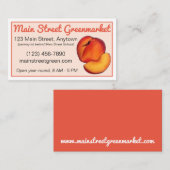 ピーチフルーツホームキャニングピーチ缶詰バイ 名刺 (正面/裏面)