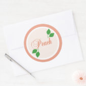 ピーチフルーツラベルシール ラウンドシール (封筒)