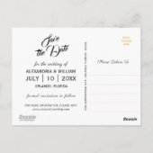 ピーチフルーツ植物学 |結婚式の日付の保存 ポストカード (裏面)