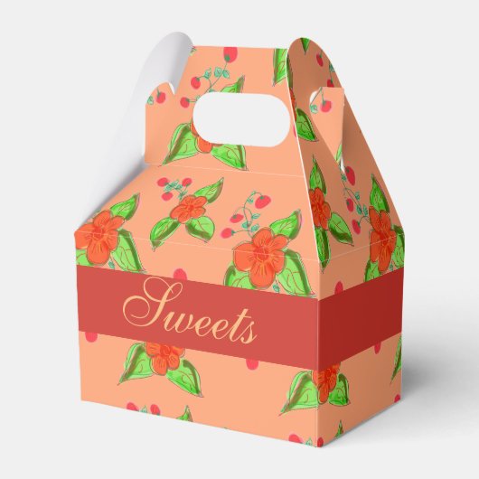 ピーチフローズン結婚式の引き出物 フェイバーボックス (裏面サイド)