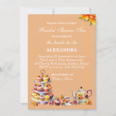 ピーチフローラお洒落ティーブライダルシャワー 招待状 (正面)